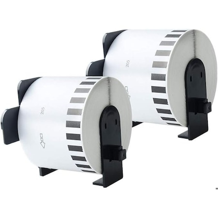 Swetech Labels 2 Rolls Brother compatible DK-2205 Continuous Paper Label Roll, Cut-to-Length Label, 2.4 in.x100 Ft DK2205-SWE